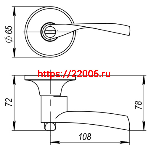 Ручка Ajax (Аякс) защелка DK610 BL-BK (6010 BL-B) (фик.) черный фото 4 Ручка Ajax (Аякс) защелка DK610 BL-BK (6010 BL-B) (фик.) черный фото 4