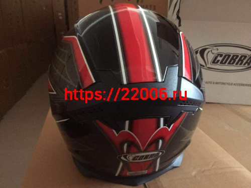 Шлем интеграл COBRA JK313, черный с красным(2), черный/синий (9), размеры S фото 4 Шлем интеграл COBRA JK313, черный с красным(2), черный/синий (9), размеры S фото 4
