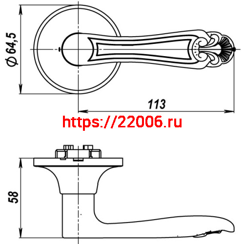 Ручка Punto (Пунто) защелка 6037 MAB-B (фик.) мат. бронза фото 3 Ручка Punto (Пунто) защелка 6037 MAB-B (фик.) мат. бронза фото 3