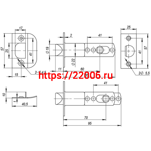 Ручка Ajax (Аякс) защелка DK610 BL-BK (6010 BL-B) (фик.) черный фото 3 Ручка Ajax (Аякс) защелка DK610 BL-BK (6010 BL-B) (фик.) черный фото 3
