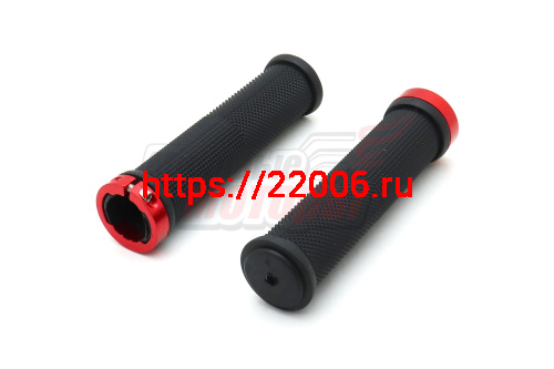 Ручки руля Вело 130мм (пара) один алюминиевый наконечник (разные цвета)