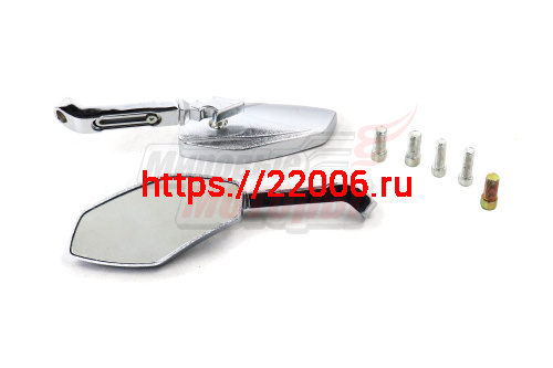 Зеркала (135) ЭКСКЛЮЗИВ шестиугольные, под хром, с переходниками d8,d10 (+перех-к под левую резьбу)