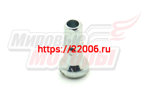 Ниппель вело для спиц 14мм сталь/хром Ниппель вело для спиц 14мм сталь/хром