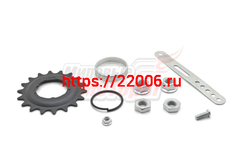 Комплект на втулку Coster (звездочка 18Т+пыльник+стопор+хомут+гайки) Комплект на втулку Coster (звездочка 18Т+пыльник+стопор+хомут+гайки)